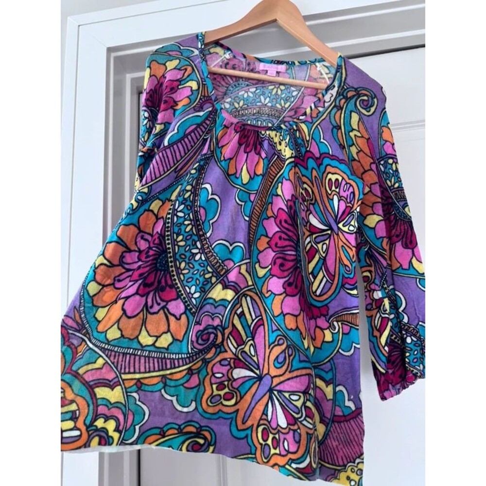 Lilly Pulitzer lightweight 100% cotton sweater - Picture 4 of 7
